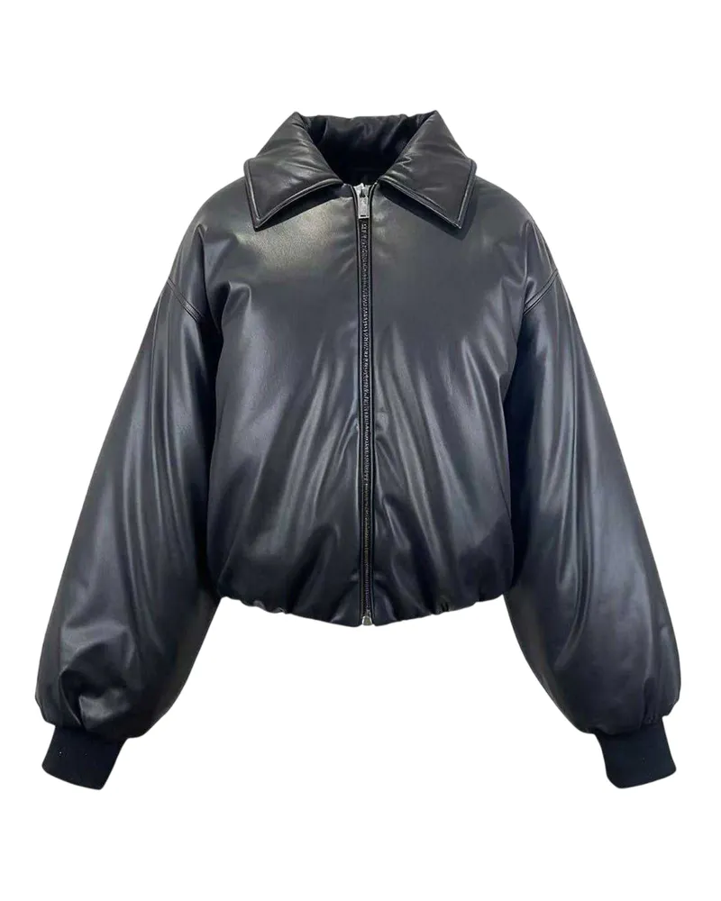 Kangol Bomberjacke für Damen, Gerippter Ärmelaufschlag (Schwarz Schwarz