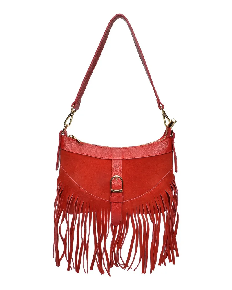 Anna Luchini Rot Rindsledertasche Rot
