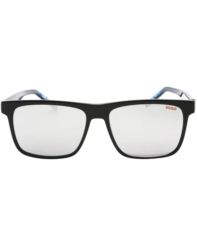 HUGO BOSS 1242 0D51 DC Schwarze Sonnenbrille Schwarz