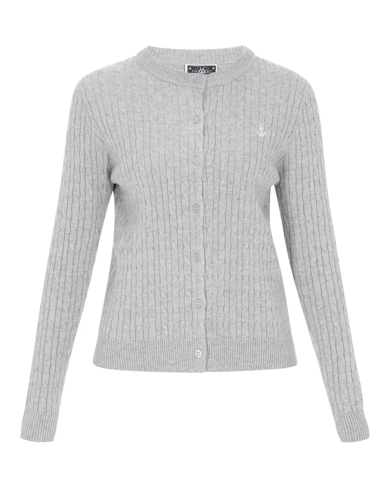 DreiMaster Strickjacke Frauen HellGrauMelange Hellgrau