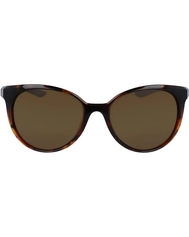 Nike Essence" Oval-Sonnenbrille, Logo (Schildpatt/Gold/Braun Dunkelbraun
