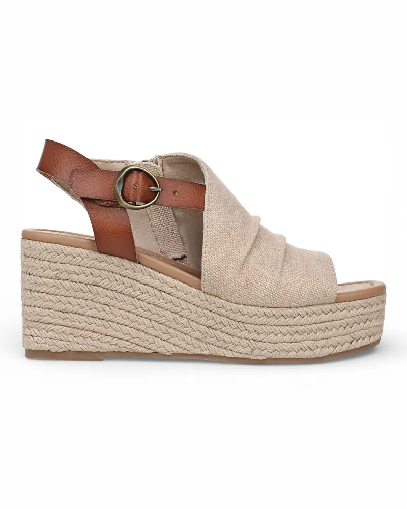 Blowfish Damen Braune Beige Wedge Slingbacks Heel Sandals - Amira Beige
