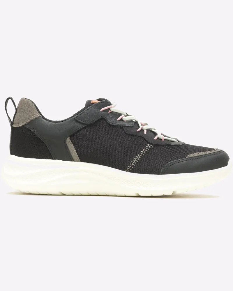 Hush Puppies Elevate Bungee Damen-Sneaker Aus Schwarzem Leder Schwarz