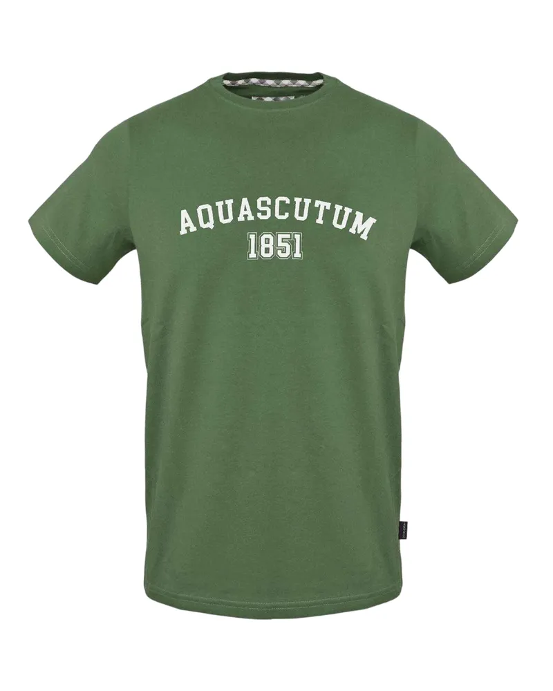 Aquascutum 1851" T-Shirt für Herren/Damen Unisex, Baumwolle (Militärgrün Grün