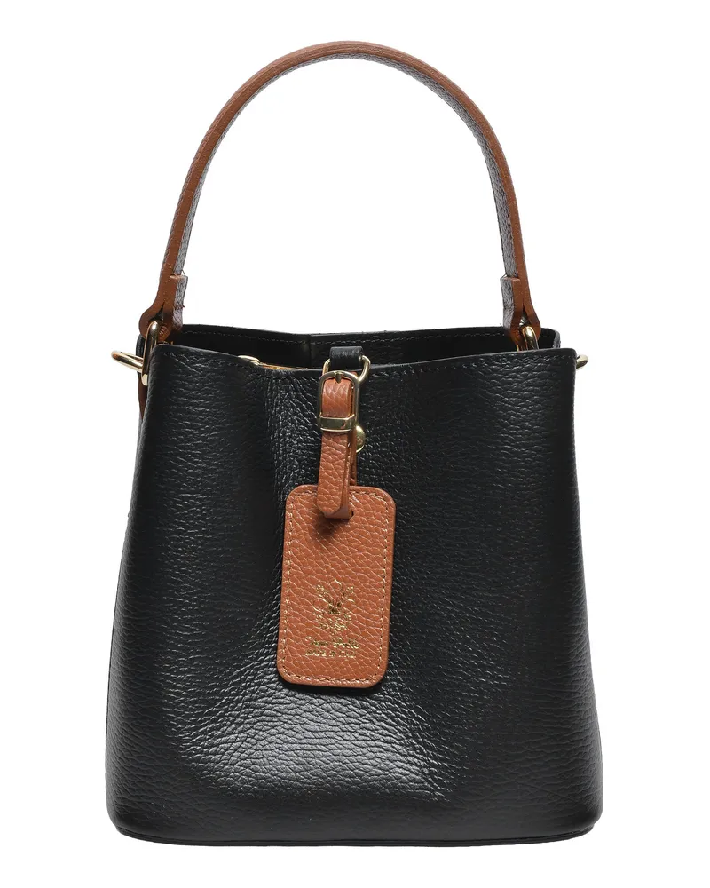 Isabella Rhea SCHWARZ Rindsledertasche Schwarz