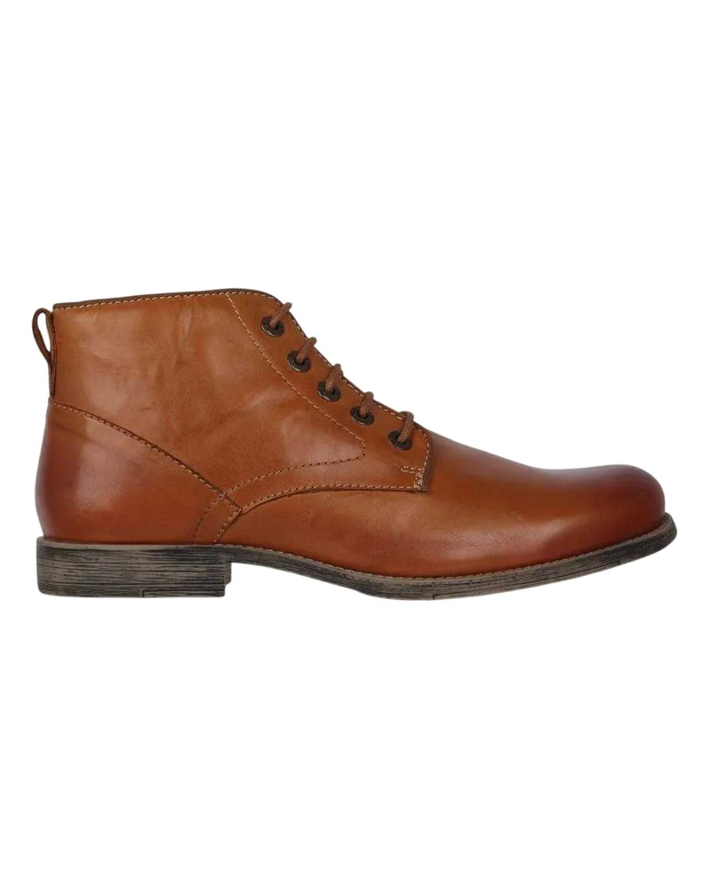 Firetrap Casca" Klassisches Aussehen Stiefel für Herren, Leder, Flach (Dunkelbraun Cognac
