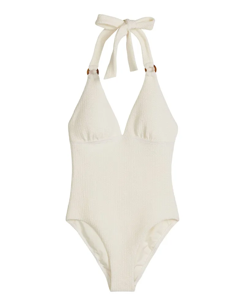 Marc O'Polo Marc O'Polo Damen Badeanzug Firecracker FloralSchwimmanzug, Einteiler, Bademode Wollweiß