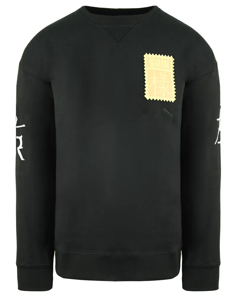 Puma x Michael Lau Long Sleeve Crew Hals schwarzer Männer Sweatshirt 530352 01 Schwarz