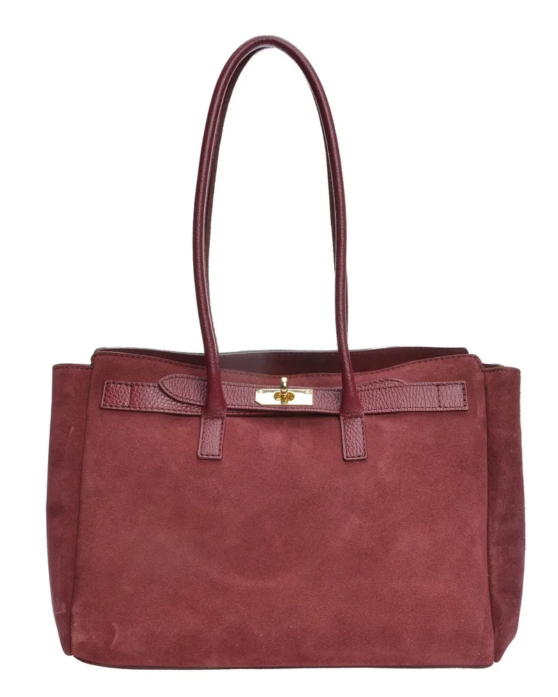 Isabella Rhea Burgund Rindsledertasche Bordeaux
