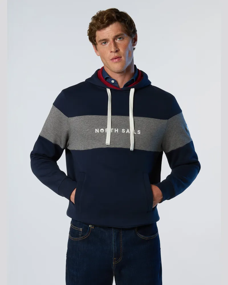 North Sails Kapuzenpullover Maxi-Streifen Blau