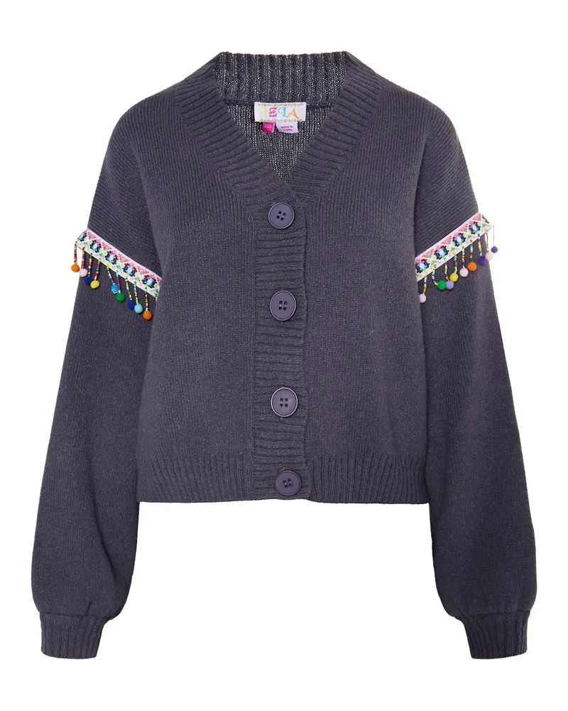 IZIA Strickjacke Damen dunkelgrau Dunkelgrau
