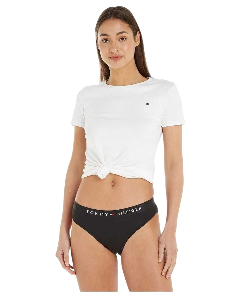 Tommy Hilfiger Slips für Damen, Bio-Baumwolle (Schwarz Schwarz