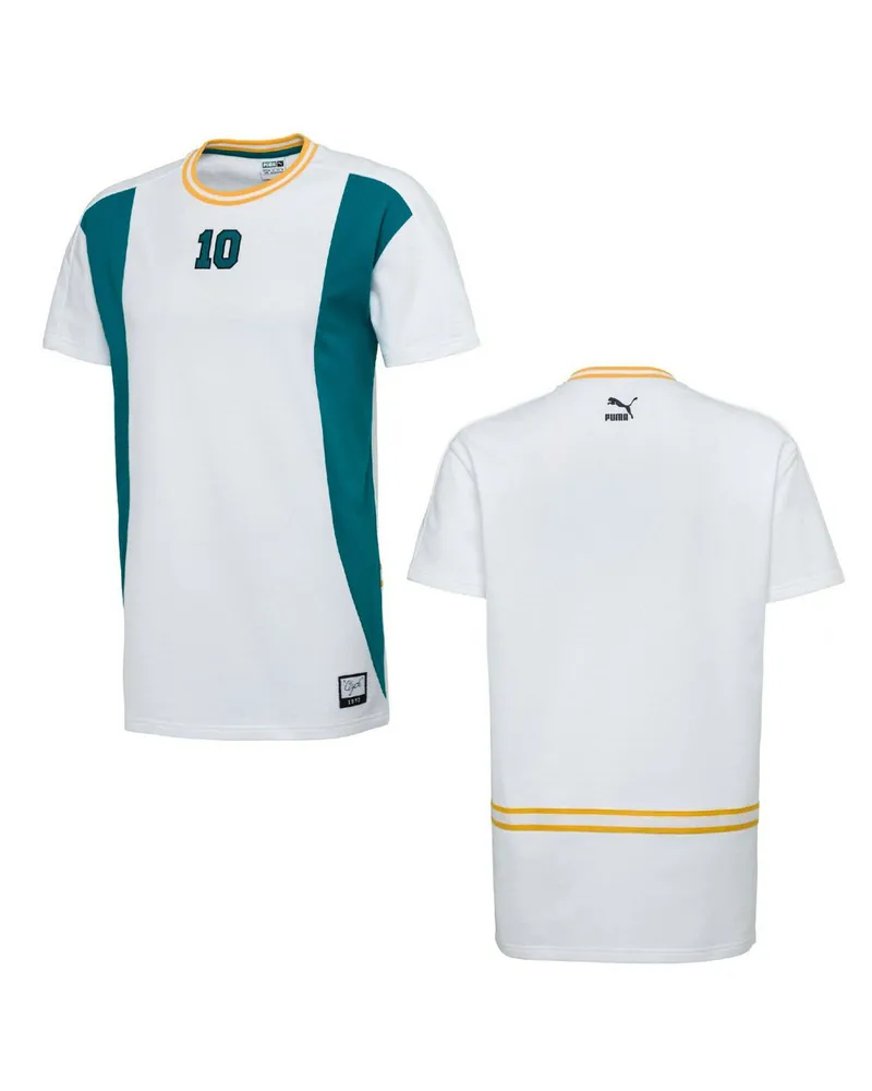 Puma x Clyde NBA Herren T-Shirt Kurzarm Top White 572474 02 A10d Weiß