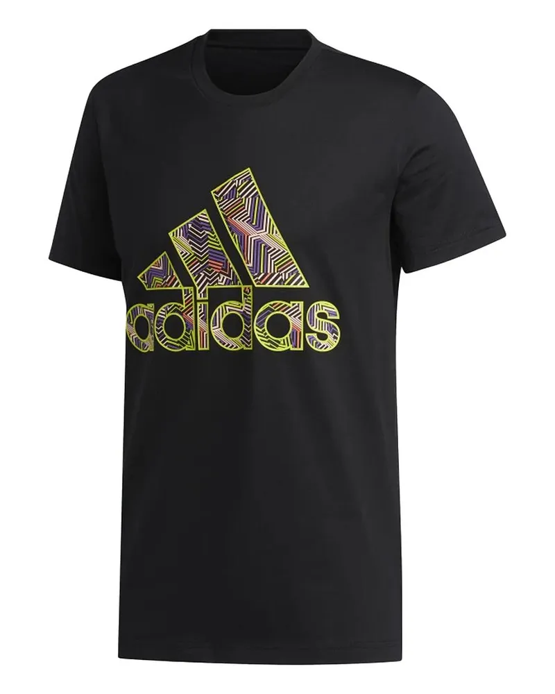 adidas Abzeichen von Sport Mens Black T-Shirt Schwarz