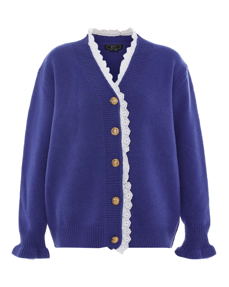 FAINA Strickjacke Damen blau Blau