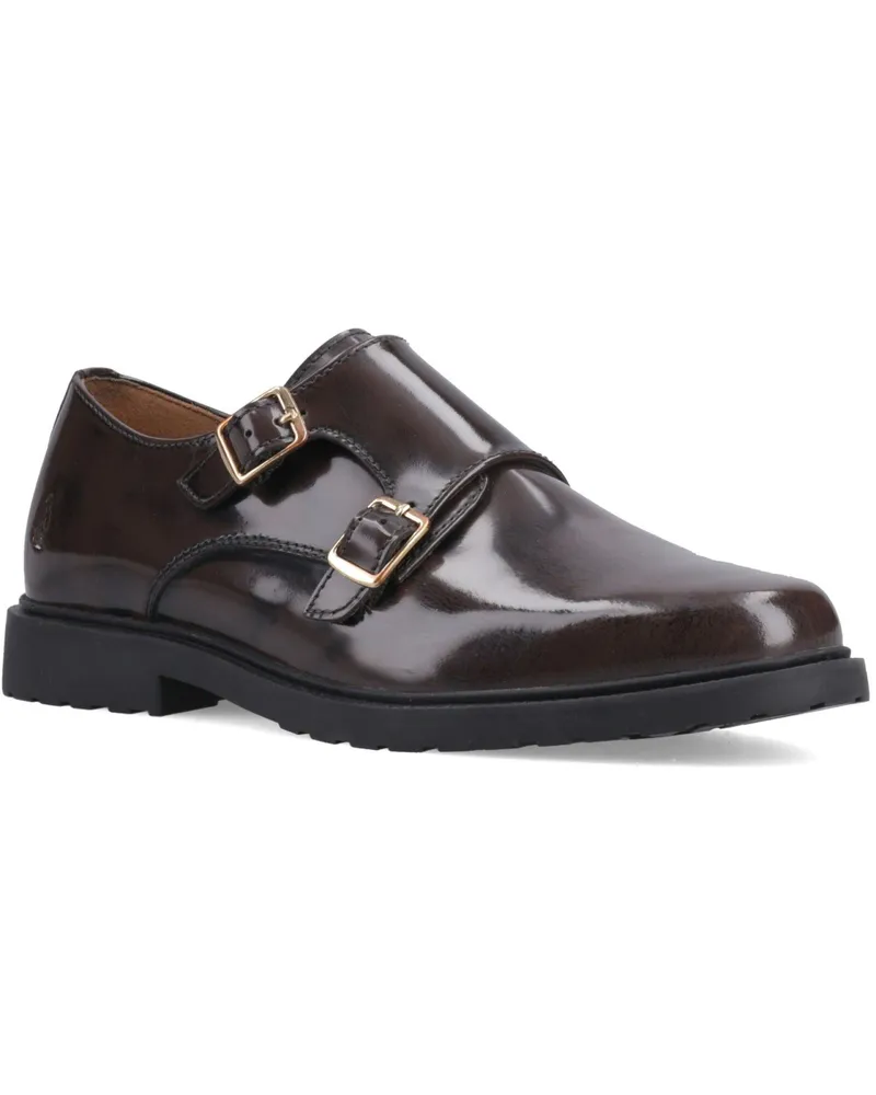 Hush Puppies Verity Hi-Shine Leder Damen Schuhe in Schokolade Schokoladenbraun