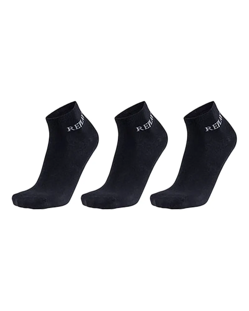 Replay Banderole" Socken für Herren/Damen Unisex, Niedrig geschnitten (3er-Pack) (Schwarz/Burgfelsen Schwarz