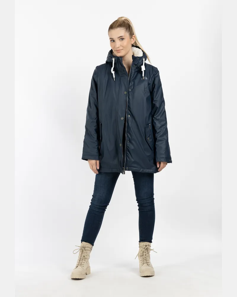 IceBound Regenjacke mit Teddyfutter Damen Marine Marineblau