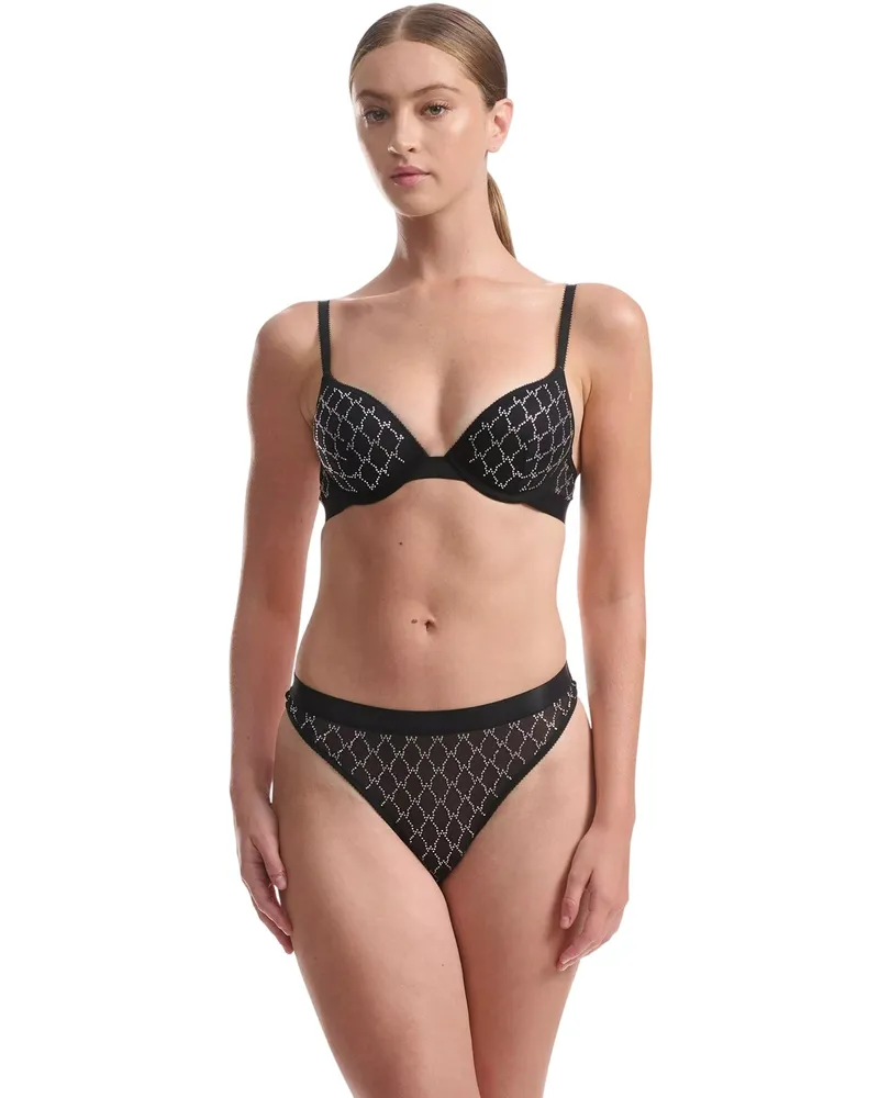 Wolford Thong für Damen, Transparent (Schwarz Schwarz