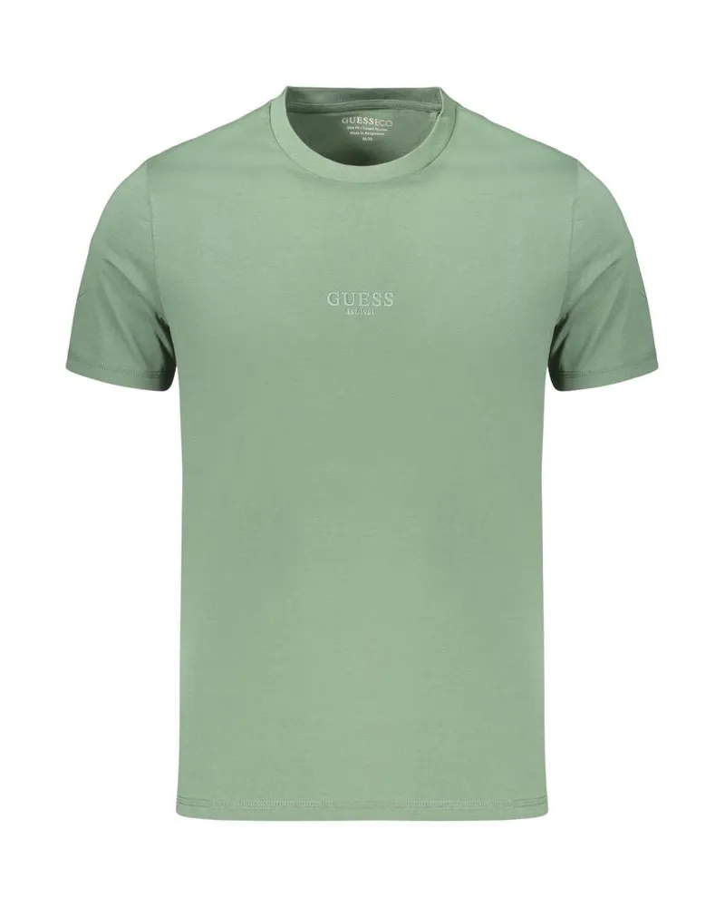 Guess Baumwoll-T-Shirt für Herren, Modern Fit, Rundhals - Grün Grün