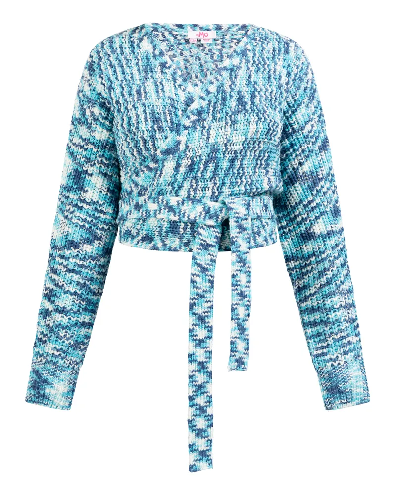 My Mo Wickeljacke aus Strick Damen Blau Mehrfarbig Blau