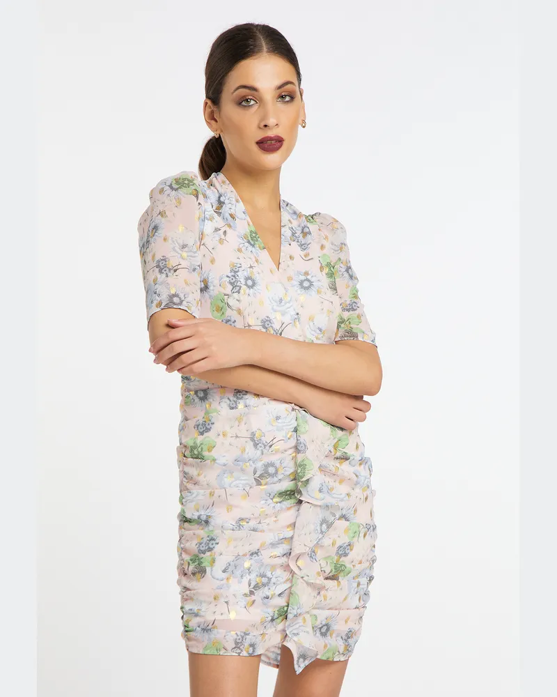 FAINA Robe drapée koosh Rosa
