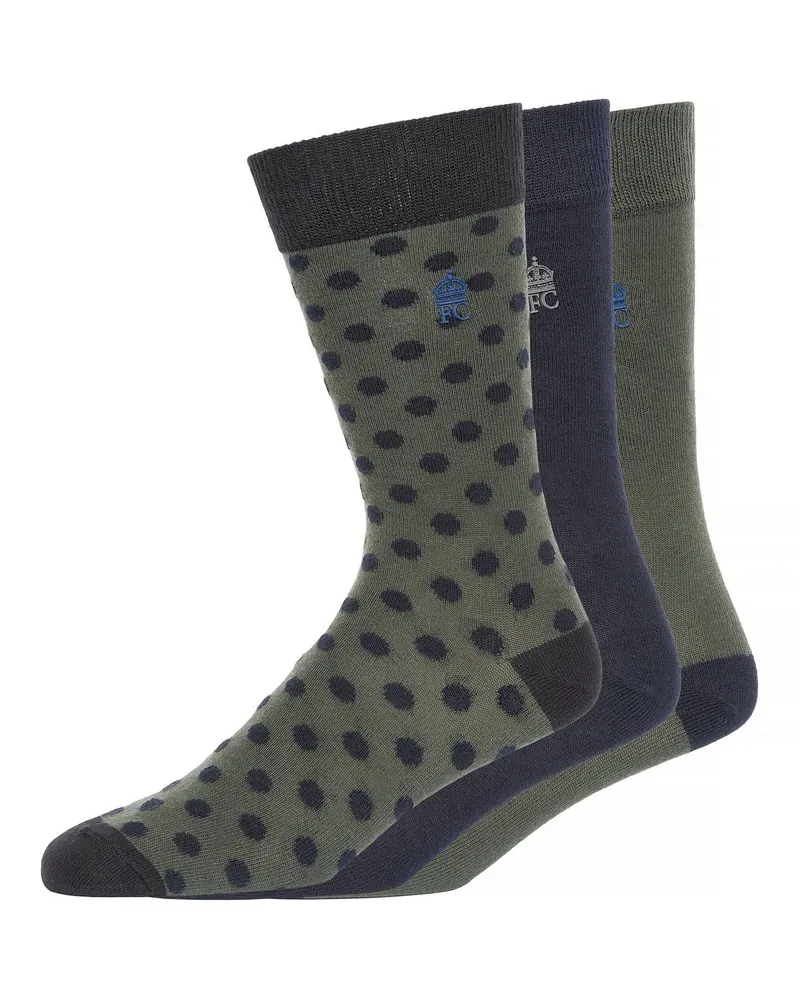 French Connection Socken für Herren(3er-Pack) (Marineblau/Dunkelgrün Marineblau