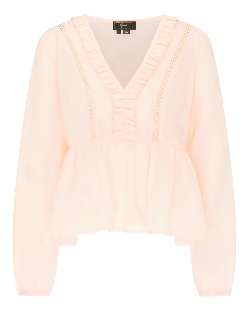 FAINA Bluse Damen nackt Nude