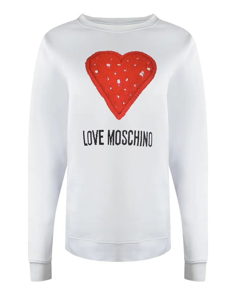 Moschino Sweatshirt für Damen, Logo (Weiß Weiß