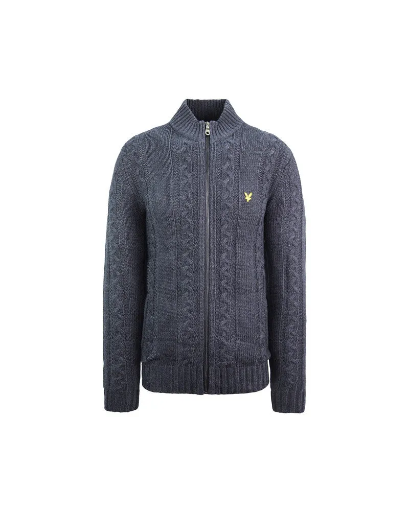 Lyle & Scott Cable Knit Herren-Pullover in Marineblau Marineblau