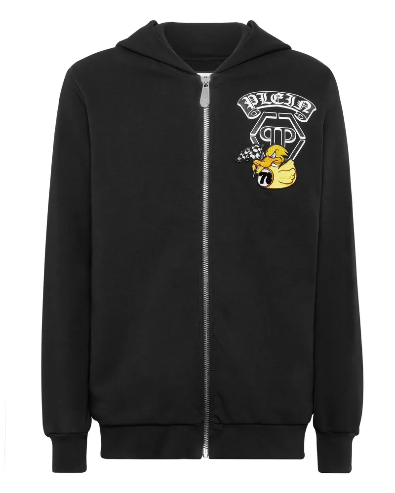 Philipp Plein Sweatjacke Mit Kapuze Duck Schwarz