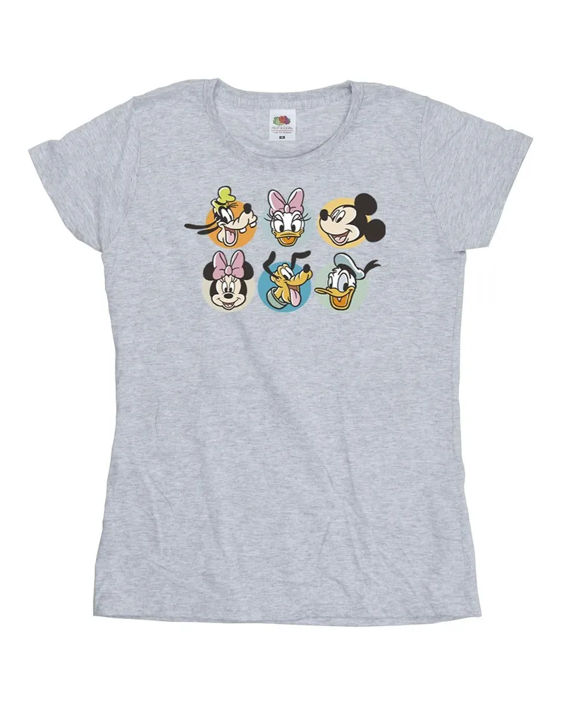 Disney Mickey Mouse and Friends" T-Shirt für Damen (Grau Hellgrau
