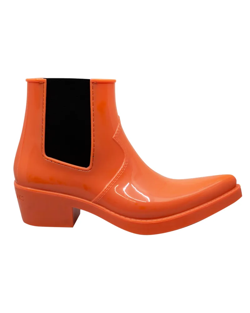 Calvin Klein Carol Rubber Damen Orange Wellington Stiefel Orange