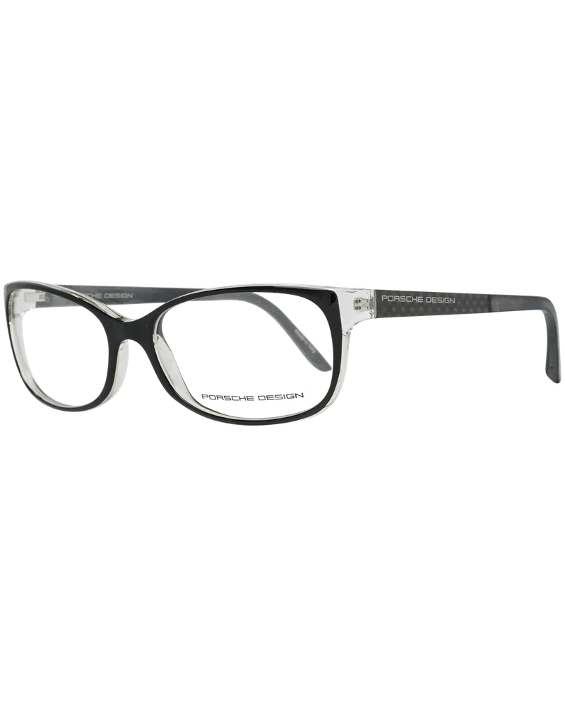 Porsche Design Rechteckig Schwarz auf Kristall Damen Brillenfassungen Schwarz