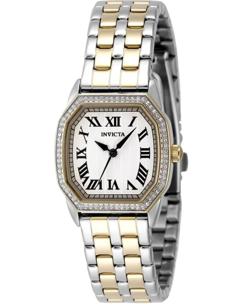 Invicta Wildflower 48999 Damenuhr, Quarzwerk - 27 mm - Silber Silber