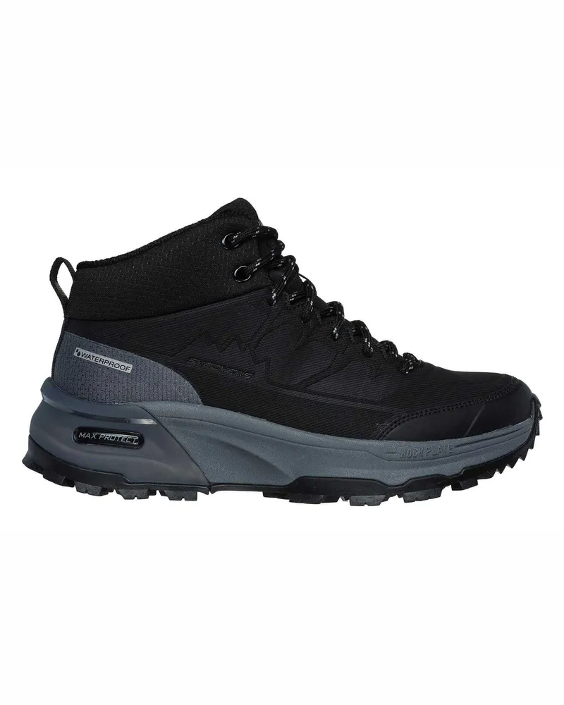Skechers Max Protect" Wanderstiefel für Damen (Schwarz/Holzkohle Schwarz