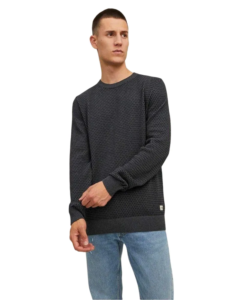 Jack & Jones Jack And Jones - Pullover für Herren, Jerseyware, Regulär (Dunkelgraue Melange Dunkles