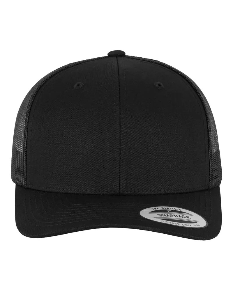Flexfit Trucker Cap für Herren/Damen Unisex (Schwarz Schwarz