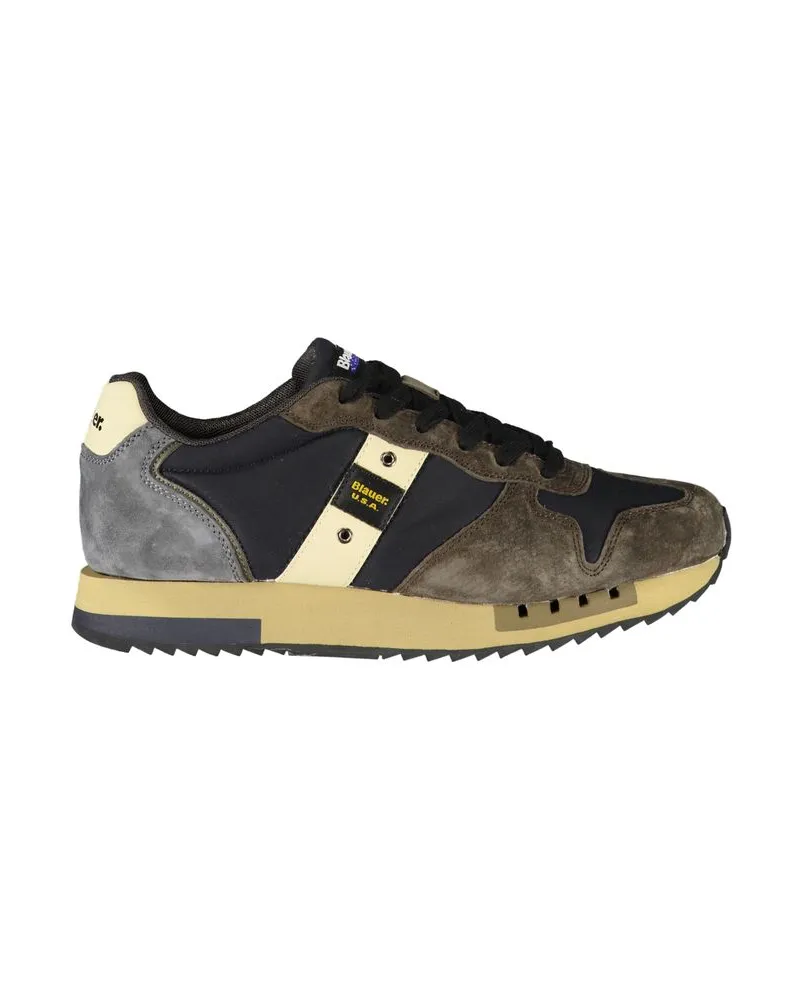 Blauer Blue Leder Herren Sneaker - Dunkelblau Dunkelblau