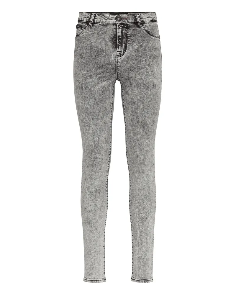 Philipp Plein Jeggings Statement Grau