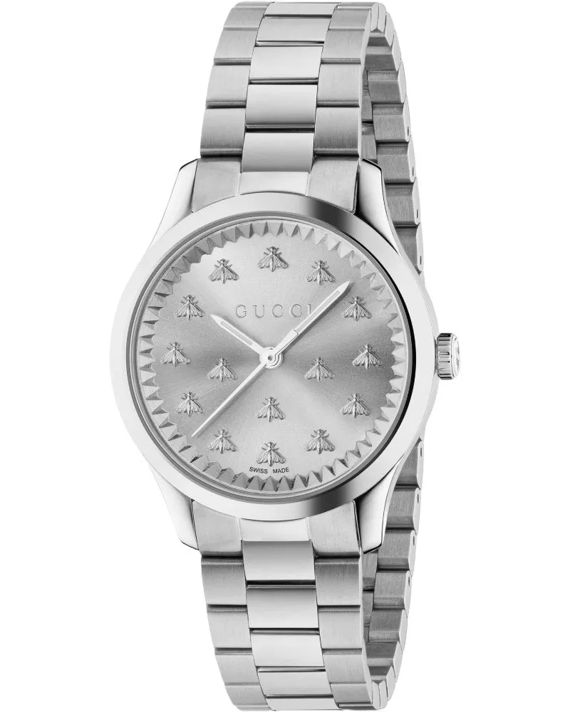 Gucci YA1265031 G-Timeless Silbernes Zifferblatt Damenuhr Silber