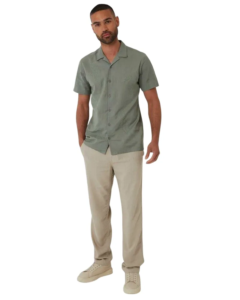 Threadbare Maples" Hemd für Herren, Regulär (Braungrau Taupe