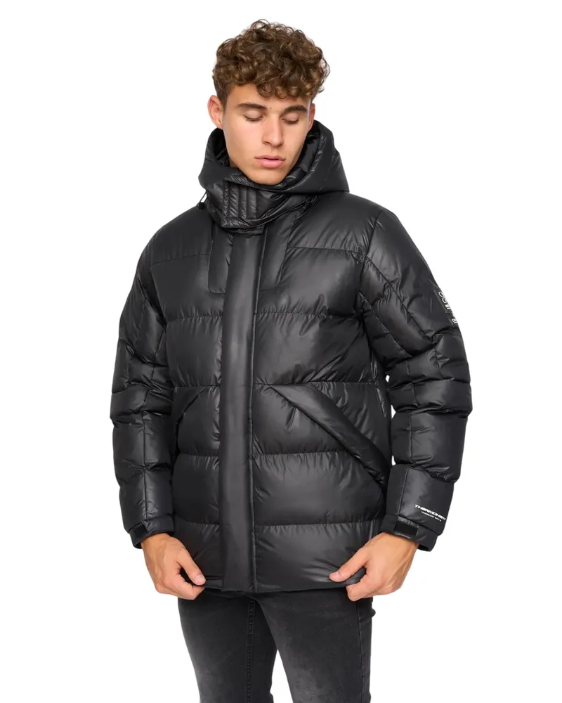 CrossHatch Camptor" Jacke Verkleidet für Herren (Schwarz Schwarz