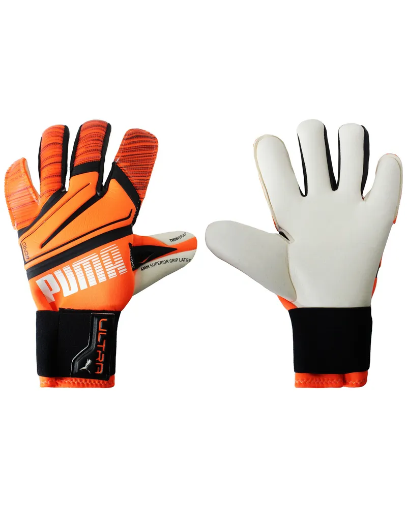 Puma Hybrid Pro Spectra Herren Schwarz/Orange Torwarthandschuhe Schwarz