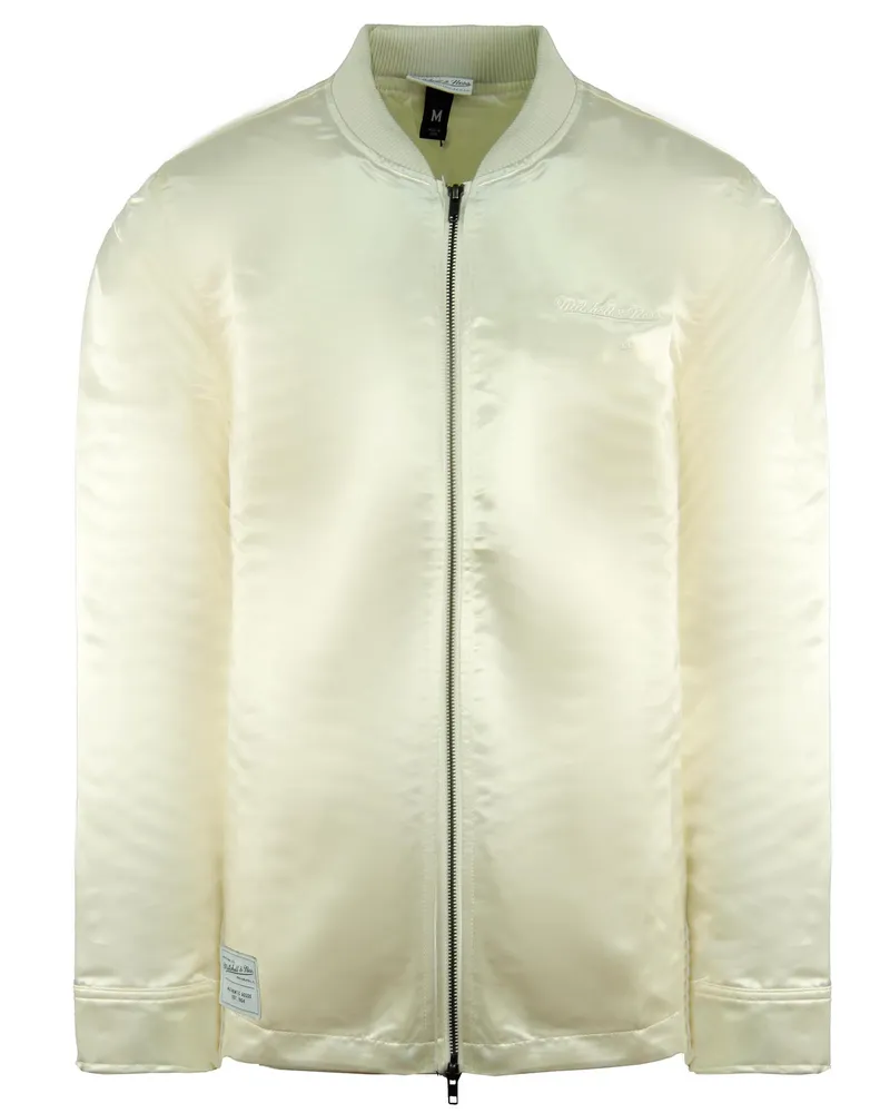 Mitchell & Ness Plain Herrencremejacke Creme