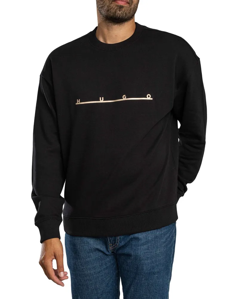 HUGO BOSS Datrisweat Sweatshirt, Schwarz Schwarz
