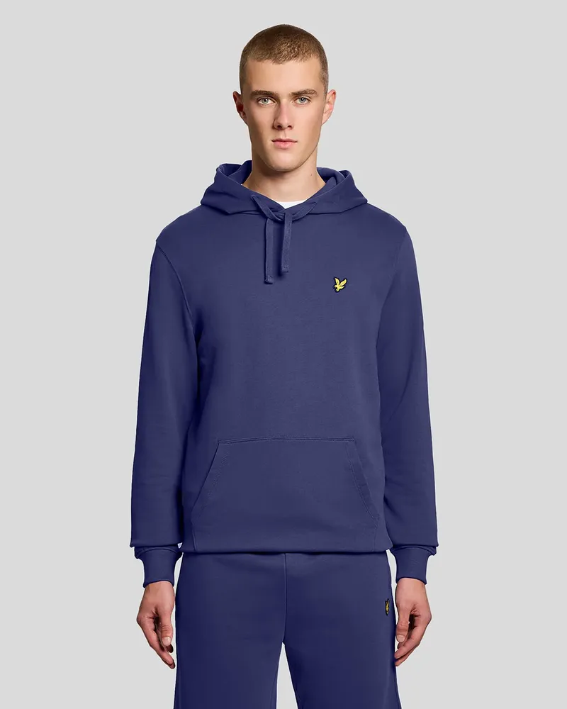 Lyle & Scott Loopback Baumwoll-Hoodie Blau