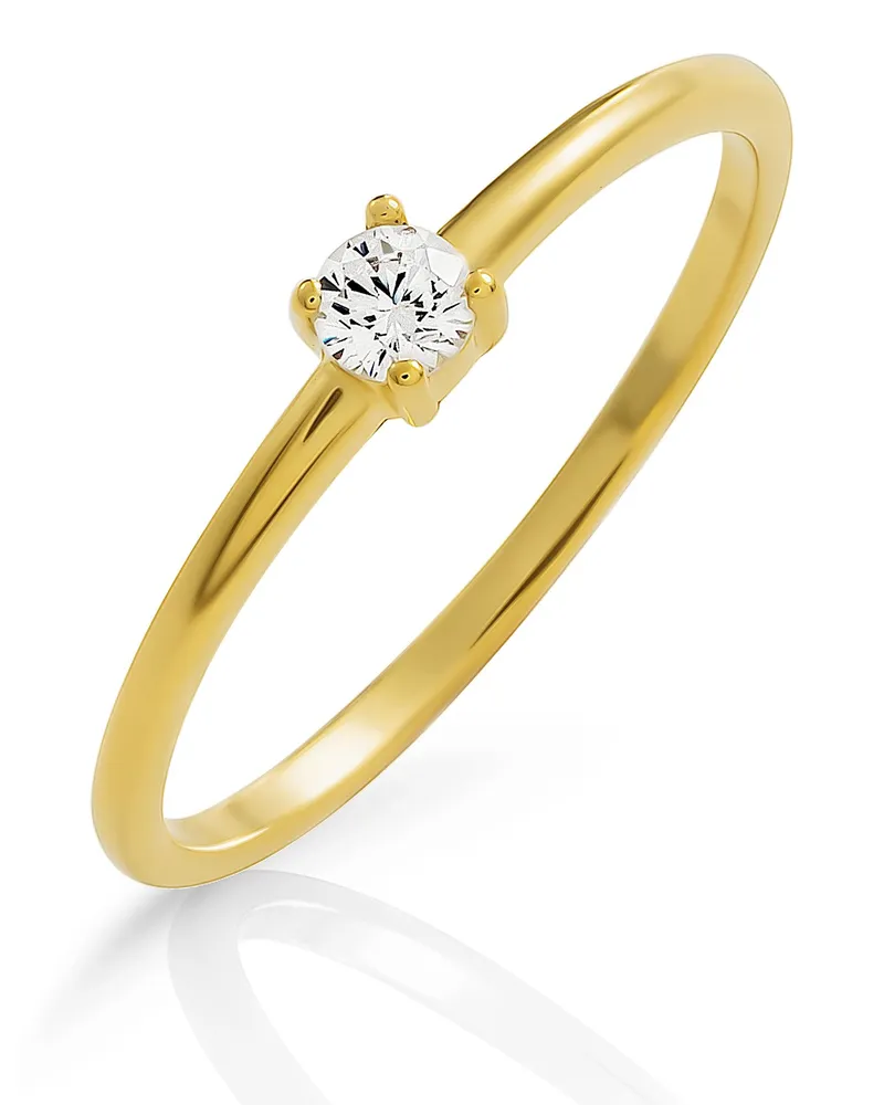 Orphelia Solitaire' Damen-Ring aus 925er Sterlingsilber – Gold ZR-7527/G Gold
