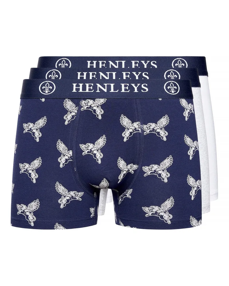 Henleys Lionwing" Boxershorts für Herren(3er-Pack) (Bunt Grün