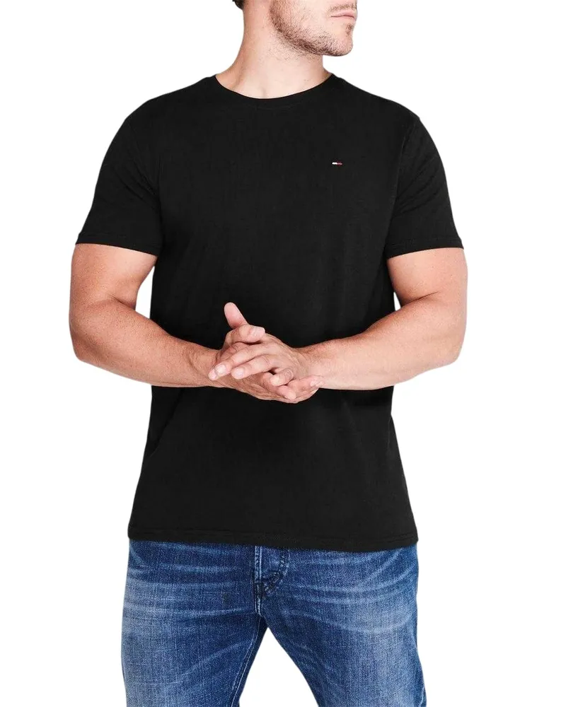 Tommy Hilfiger T-Shirt für Herren, Lose (Schwarz Schwarz